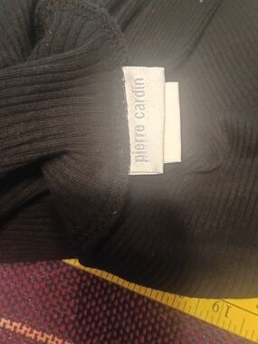 Pierre Cardin Black Ribbed Turtleneck Sweater